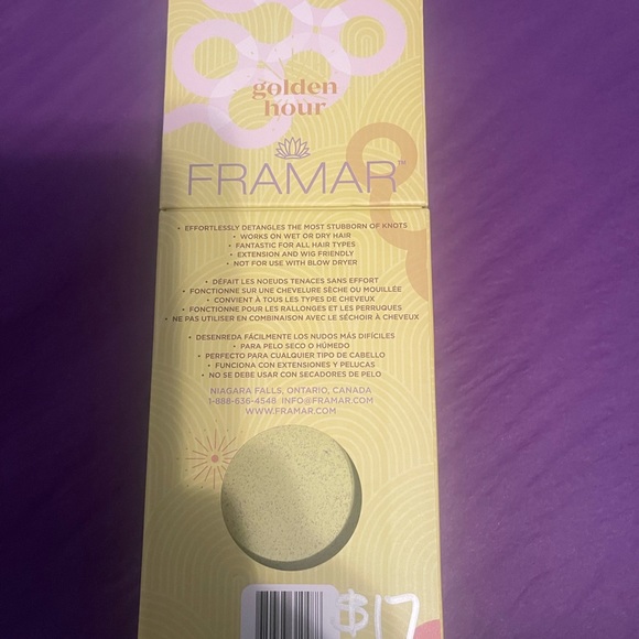 New in box amargosa hair brush. Yellow. - Picture 2 of 3